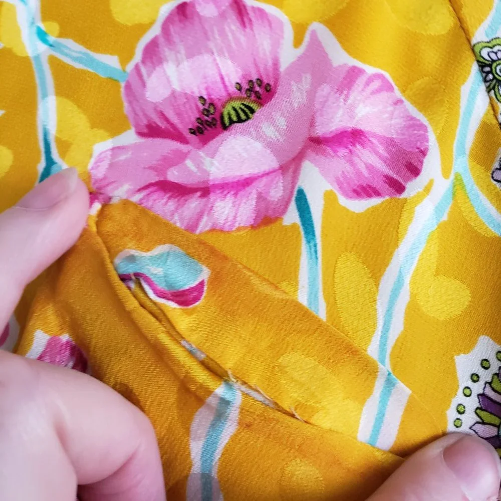 Vintage 80s/90s Luciano Choi 100% Silk Dress with matching scarf - Picture 13 of 15